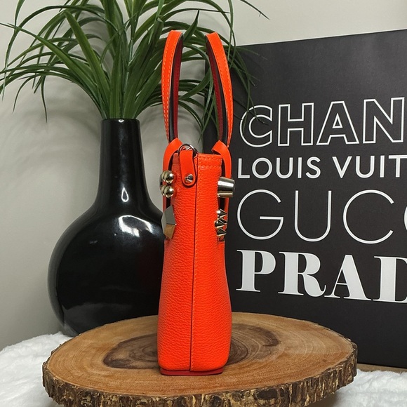 Christian Louboutin Neon Orange Small Cabata Bag - Picture 3 of 9